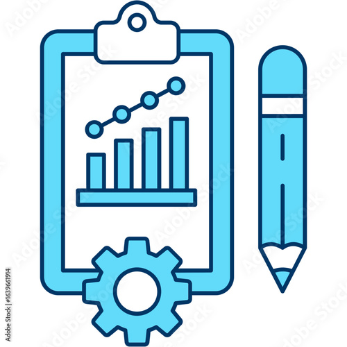 Data Report Icon Illustration