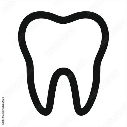 Tooth Outline Vector Icon