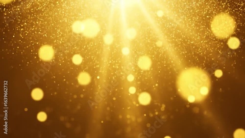 Wallpaper Mural Golden abstract glitter light particles background with shimmering bokeh effect for festive and luxury themes Torontodigital.ca