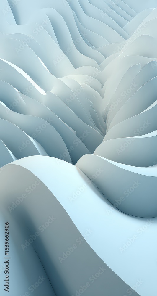 Obraz premium Abstract Geometric Shapes In Light Blue Tones