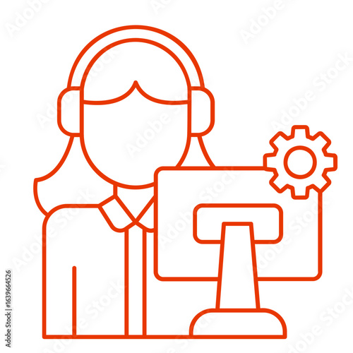 Help Desk Line Icon