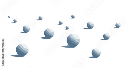 Snowball playfulness in a winter wonderland abstract art minimalist style bright environment close-up perspective. Vector illustration