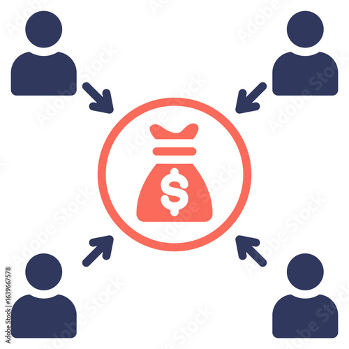 Crowdfunding Mixed Icon