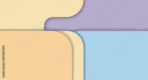 Creative color blending techniques art studio digital art abstract design overhead view visual composition. Vector illustration