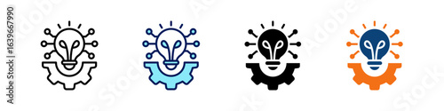 Service Innovation All In One Icon Multi Styles Vector Set