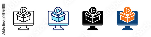 Product Demo All In One Icon Multi Styles Vector Set