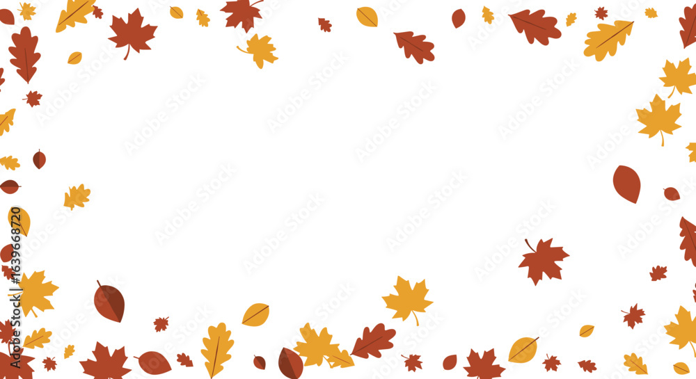 custom made wallpaper toronto digitalAutumn leaves falling nature scene graphic design vibrant environment aerial view seasonal concept. Vector illustration