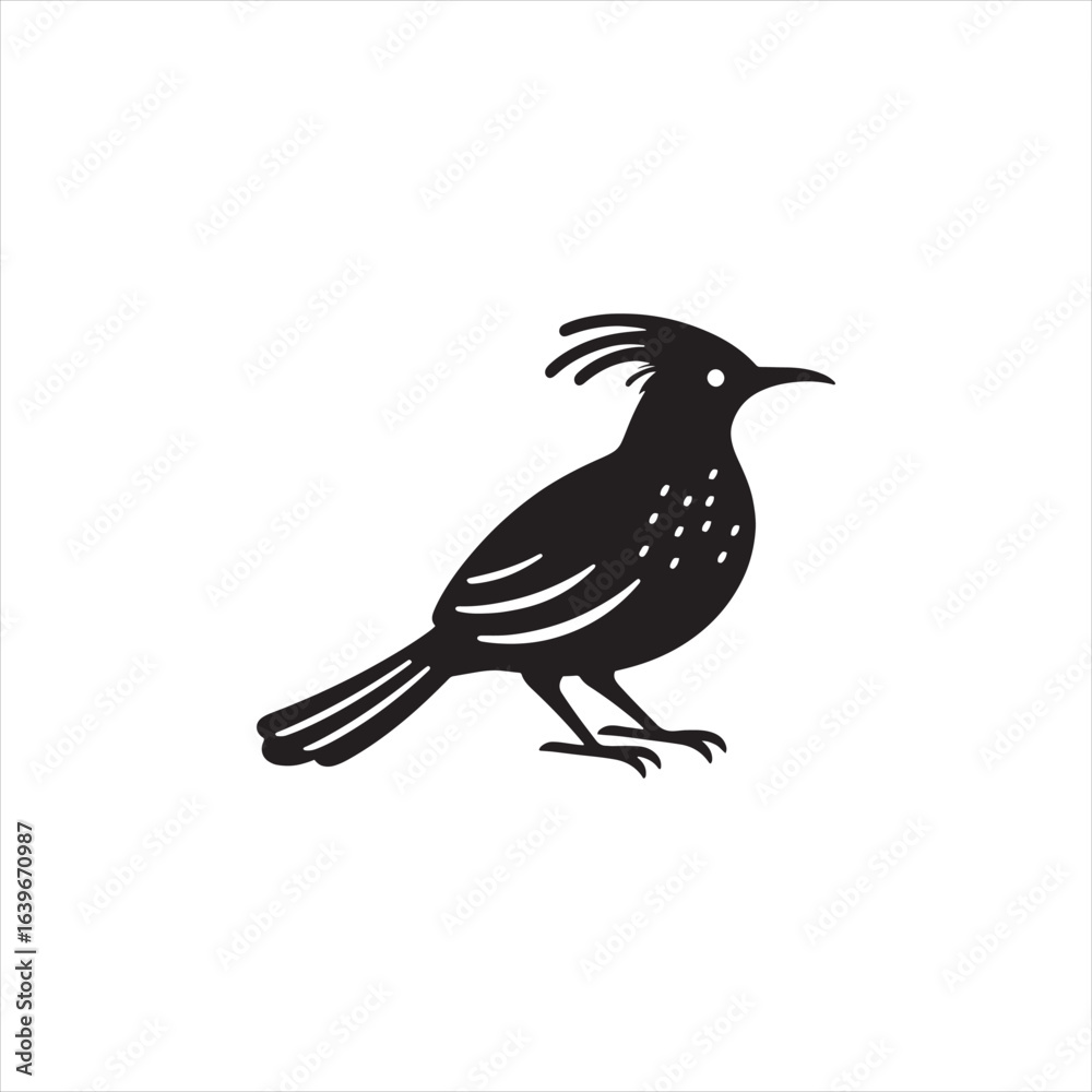 Obraz premium Elegant Lyrebird Bird Vector Silhouette Illustration Featuring Long Flowing Tail Feathers, Detailed Avian Shape, Perfect for Wildlife Art, Nature Designs, Logos, and Ornamental Decorative Graphic Proj