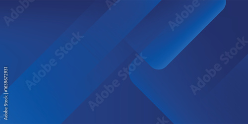 Abstract blue background with glowing geometric lines. Modern blue gradient square shape design. Futuristic technology concept.