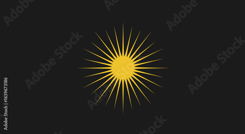 Radiant sunburst design digital art graphic environment abstract viewpoint bold concept for modern aesthetics. Vector illustration