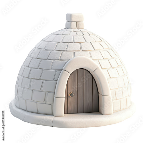 Igloo 3D model winter shelter Arctic home snow house