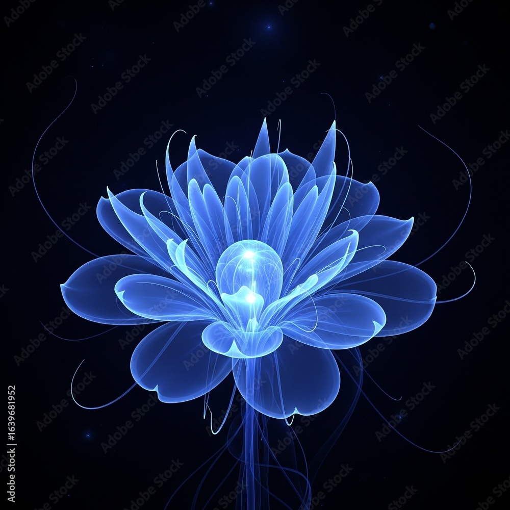 Fototapeta premium lotus flower on black background