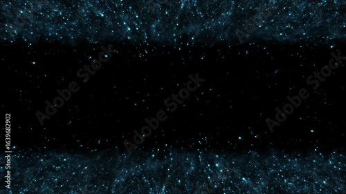 blue border lines dust, particles sand flow frame looped background on alpha channel