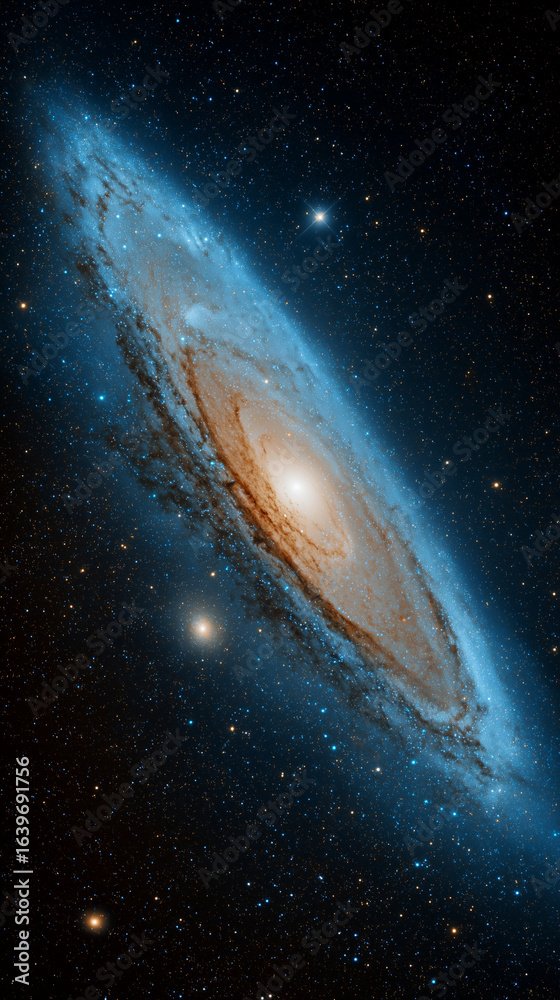 Obraz premium Spiral Galaxy with Stars in Space