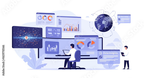 Artificial intelligence and machine learning driven global data analysis solution