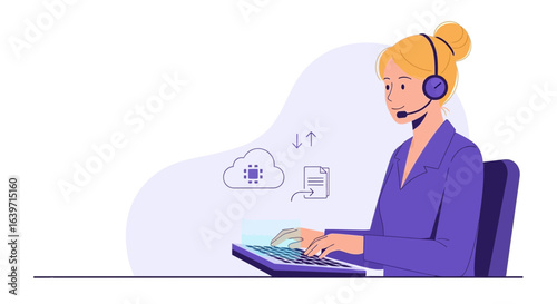 Professional support agent providing cloud based solutions to customers