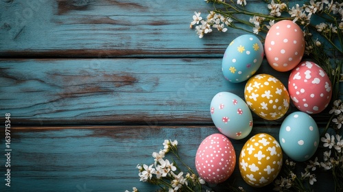 Vibrant Spring Colors: A Collection of Easter Eggs on Wood for the 2026 Holiday