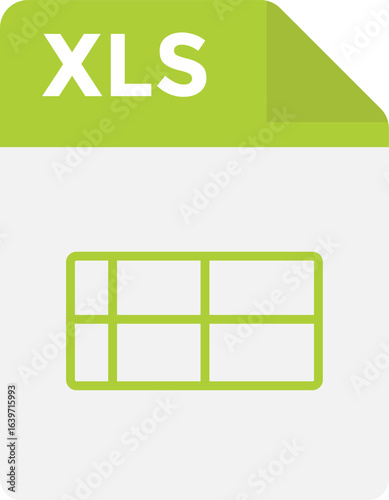 Media file format icon.XLS document symbols. document file format icons.  popular document extensions