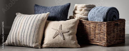 Coastal Home Decor Pillows and Towels