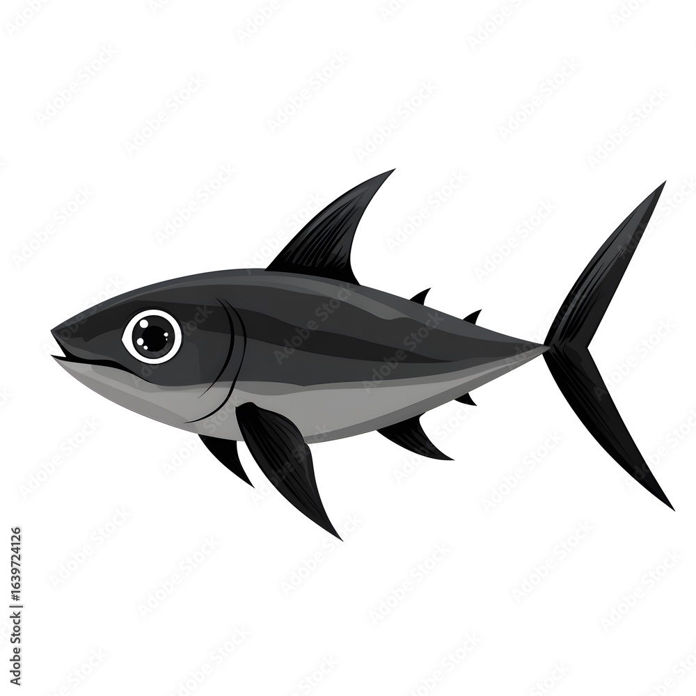 Fototapeta premium Illustration of a stylized tuna fish.