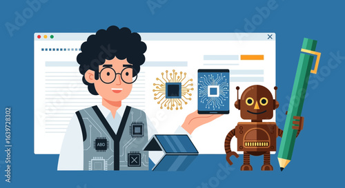 Engineer developing artificial intelligence and machine learning technologies