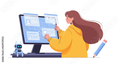 Innovative ui user interface design concept with ai assistance platform