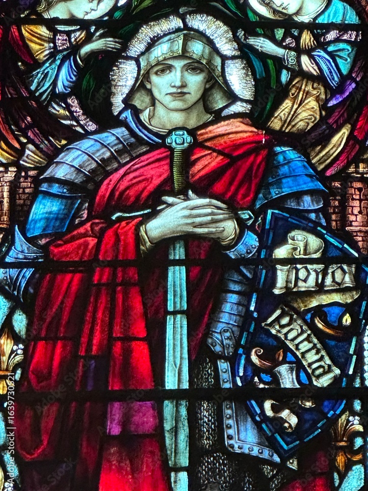 Fototapeta premium stained glass window, Jeanne d’arc