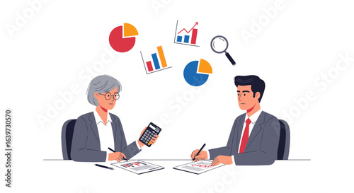 Strategic duo financial analysis for business performance growth and success