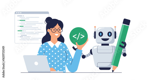 Teamwork in software development shows the collaboration between human and ai