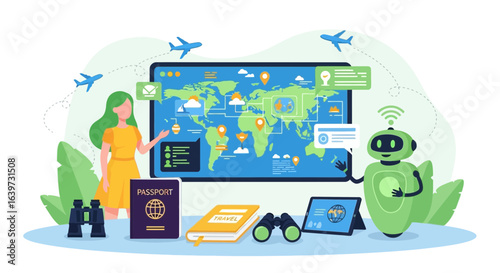 Travel planning assistance using digital tools for a well organized journey