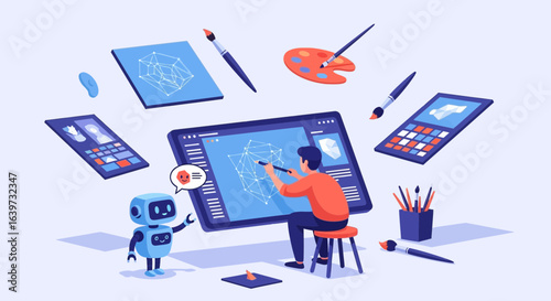 Digital Art Creation Workflow: A Collaborative Vision of Human and AI Integration