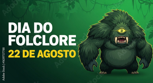 Ilustração vetorial de Mapinguari - Folclore Brasileiro