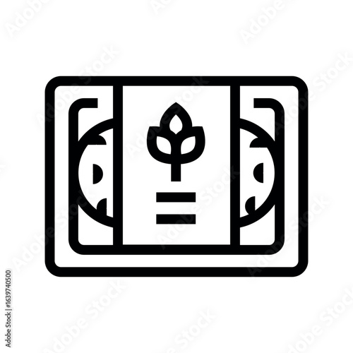 plant based meat black line icon for digital and print projects.  Minimal clean icons for apps and websites.