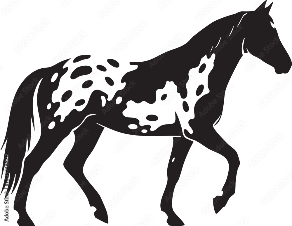 Obraz premium Appaloosa horse silhouette