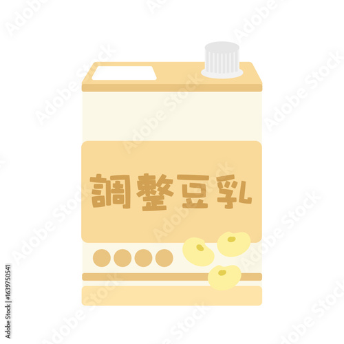 紙パック入りの調整豆乳　イラスト