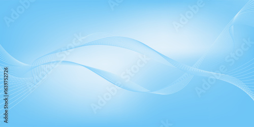 Blue and white blended lines whit blue and white gradient mesh background nice for wallpaper, banner, card