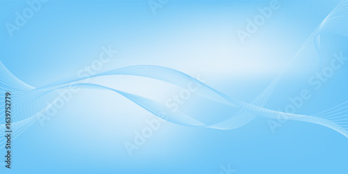 Blue and white blended lines whit blue and white gradient mesh background nice for wallpaper, banner, card