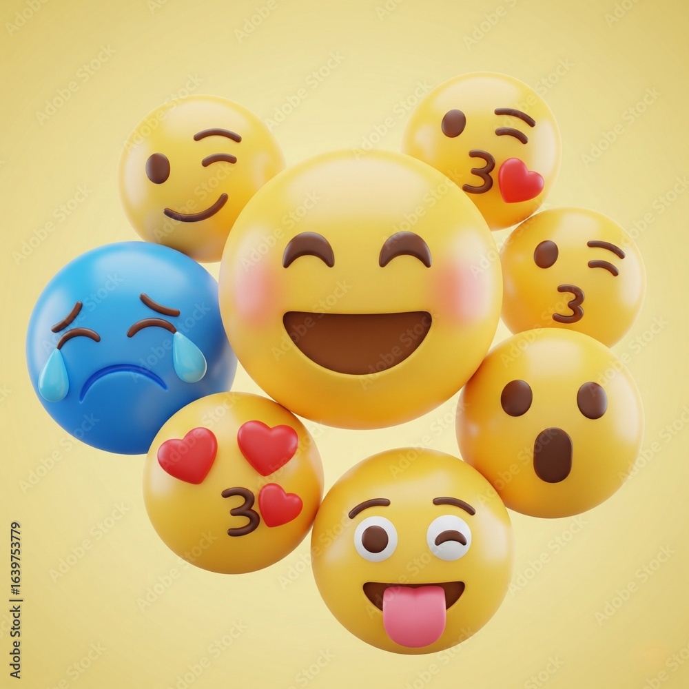 Obraz premium group of smiley faces