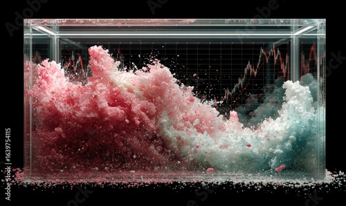 Colored Clouds in Glass Box