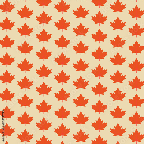 Leaf pattern 8 – cozy natural rhythm. Seamless background for wrapping, packaging or textile printing. Vector illustration on a colored background. The background can be changed or removed as desired.