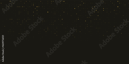 Gold glittering dust with stars on a gray transparent background.Vector illustration.