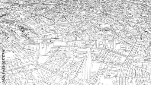 Intricate Urban Blueprint