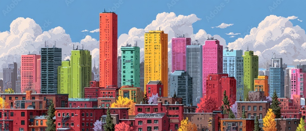Obraz premium Colorful Cityscape