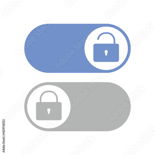 vector lock and unlock switch UI