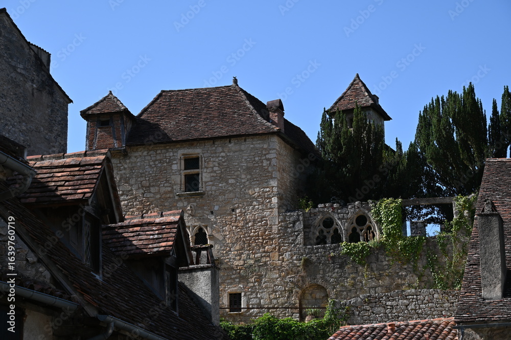 Fototapeta premium à vélo autour de St Cirq Lapopie