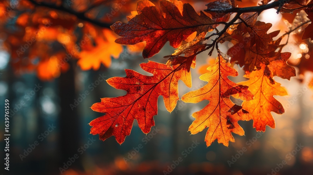 Sparkling autumn leaves nature-inspired forest photography aesthetic Sparkling autumn leaves nature-inspired forest photography aesthetic