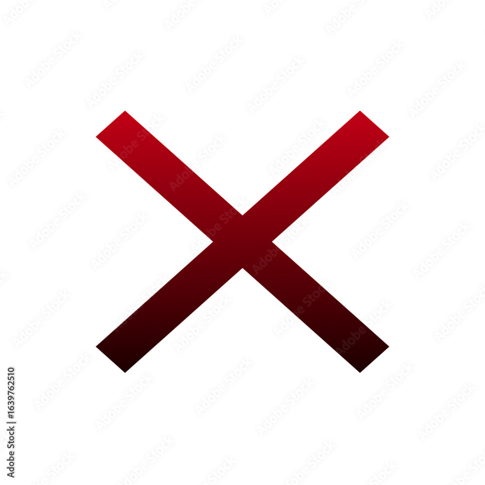 Obraz premium Red X Mark Icon: Vector Illustration for Error or Close Button