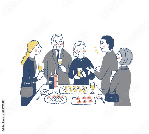 通夜ぶるまい・法事で会食をする弔問客