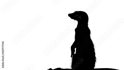 Meerkat silhouette graphic image