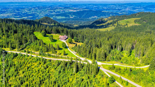 Blick ins Gantrischgebiet, Gurnigel, Kanton Bern, Schweiz, Luftaufnahme, August 2025